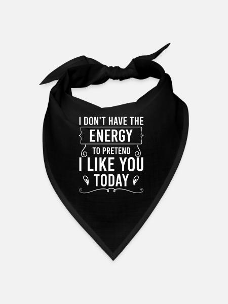 Je n’aime pas vraiment ton cadeau amusant - Bandana - noir - Devant