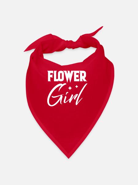 cooles Blumenmädchen Hochzeit Blumenkind Geschenk - Bandana - Rot - Vorne