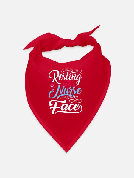 Physician Assistant Nurse Medical Practice Needle - Bandana - red - Front