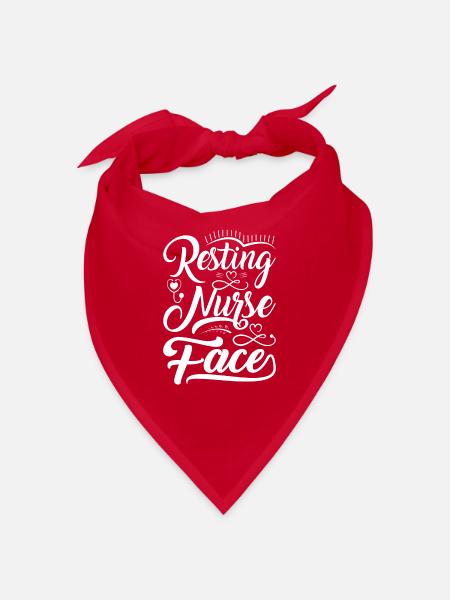 Physician Assistant Nurse Medical Practice Needle - Bandana - red - Front