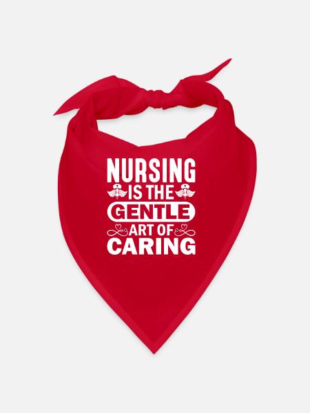 Physician Assistant Nurse Medical Practice Needle - Bandana - red - Front