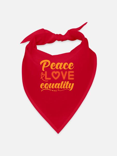 Peace Peace Love Peace World Peace - Bandana - red - Front