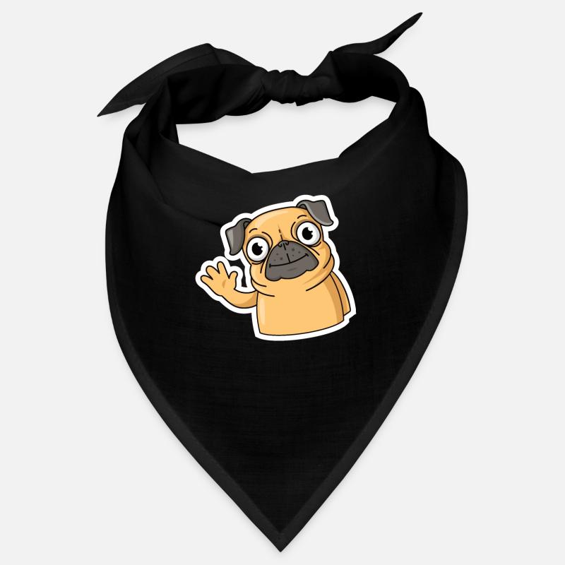 Süßer Mops Leben Welpe Hundebesitzer Mopsliebe Bandana