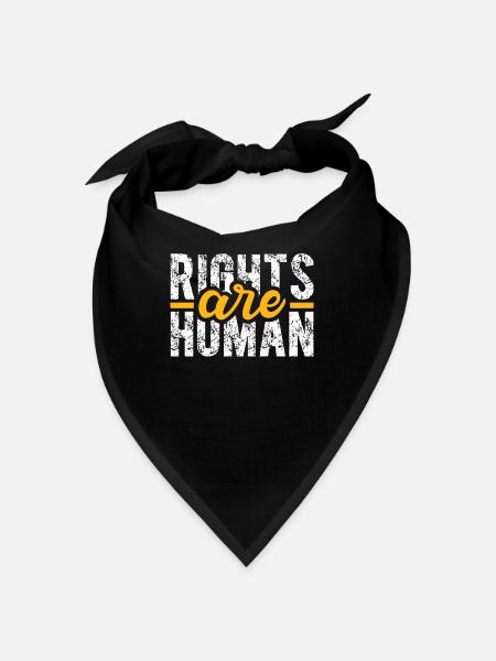 Menschenrechte Politik Freiheit Demonstrieren - Bandana - Schwarz - Vorne
