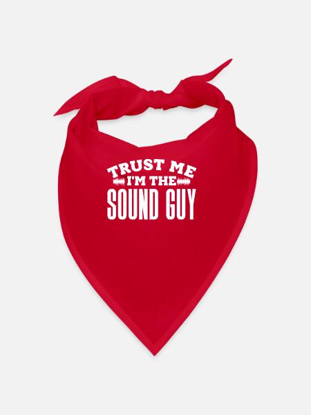 Audio Engineer Toningenieur Ton Tontechniker Mixer - Bandana - Rot - Vorne