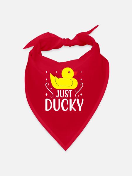 Duck family Rubber ducks Bathing duck Duck - Bandana - red - Front