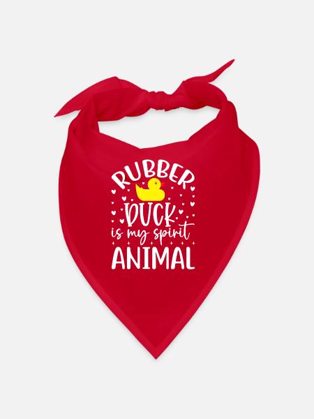 Duck family Rubber ducks Bathing duck Duck - Bandana - red - Front
