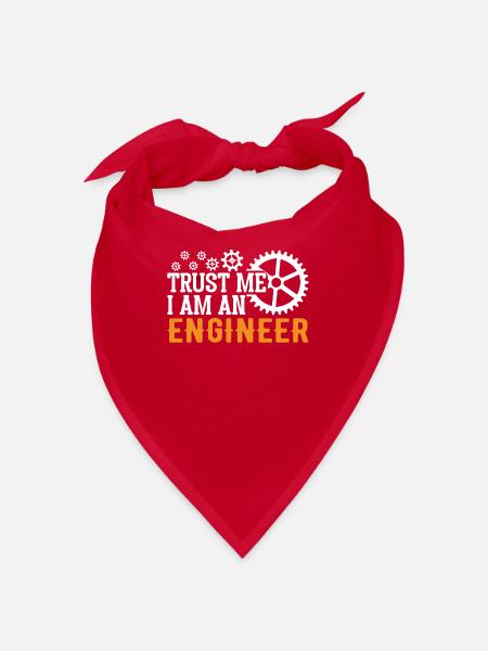 Ingenieur Gehirn Maschinenbau Elektrotechnik Mathe - Bandana - Rot - Vorne