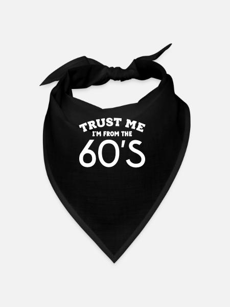 Né dans les années 60 cadeau d’anniversaire 1960s - Bandana - noir - Devant