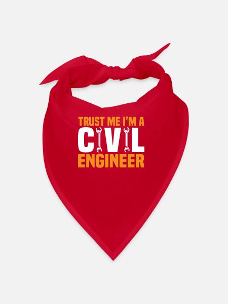Bauingenieur Brückenbau Statik Statiker Ingenieur - Bandana - Rot - Vorne