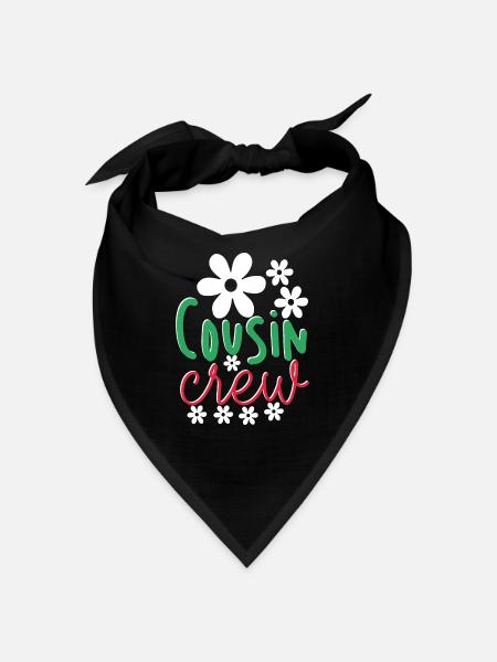 Cousin Team Familie Verwandtschaft Freunde Kusinen - Bandana - Schwarz - Vorne