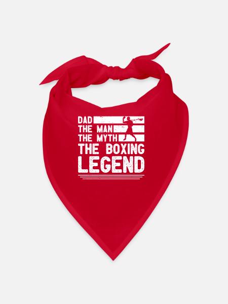 Boxer Papa Vater Boxen Kampfsport Vatertag - Bandana - Rot - Vorne