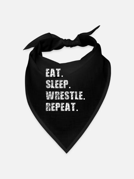 Lutte Lutte Cadeau de lutteur lutteur - Bandana - noir - Devant