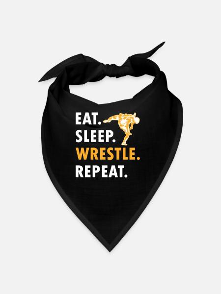 Lutte Lutte Cadeau de lutteur lutteur - Bandana - noir - Devant