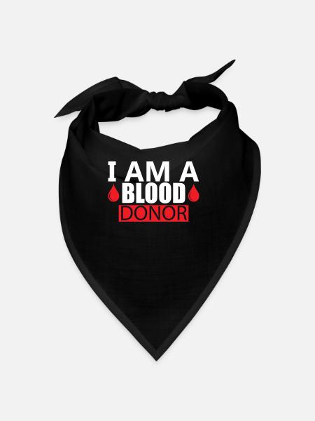 Blood donation Blood donations Blood donors - Bandana - black - Front