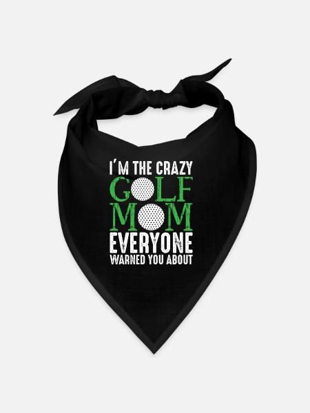Golfers Golfers Golf clubs Golfing Golf mother - Bandana - black - Front