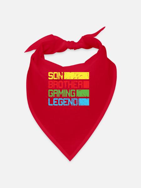 Son frère Gamer Légende Jeu Jeu vidéo Gamer - Bandana - rouge - Devant