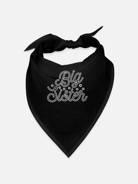 Sister Brother Twins Siblings - Bandana - black - Front