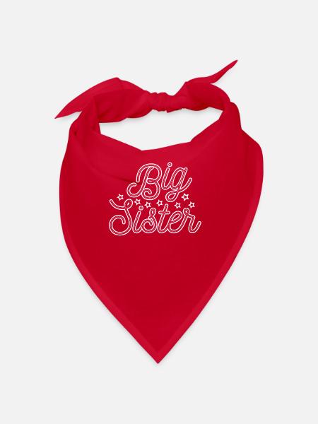 Schwester Bruder Zwillinge Geschwister - Bandana - Rot - Vorne