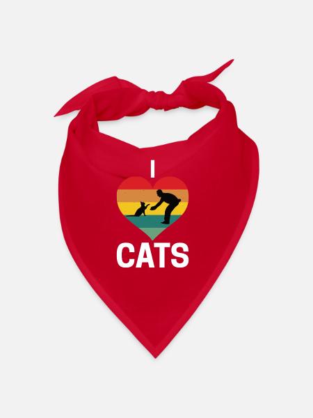 Real men love cats cat man cat father - Bandana - red - Front