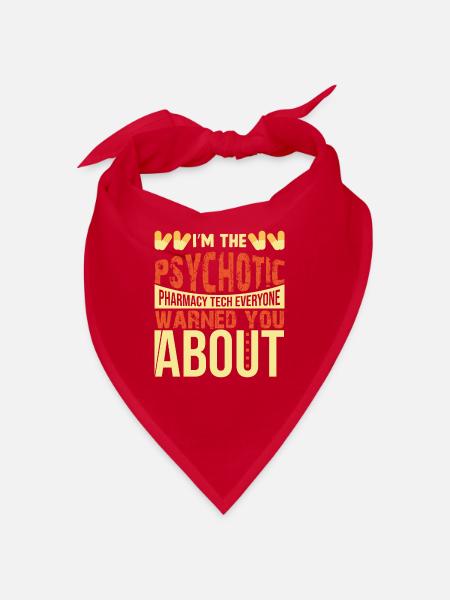 Pharmacy Technician Pharmaceutical Assistant - Bandana - red - Front