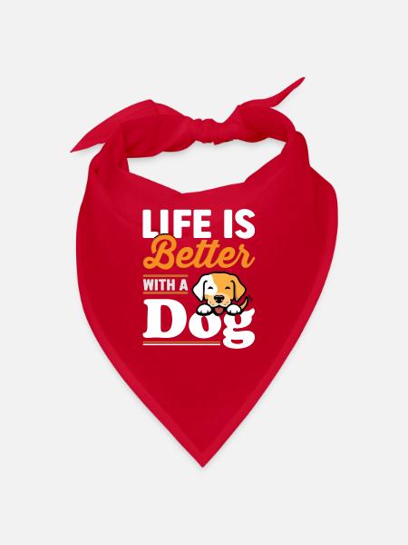 dog owner dog dog owner dog lovers walker - Bandana - red - Front