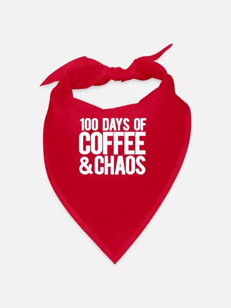 100 days school teacher 100 days kindergarten - Bandana - red - Front