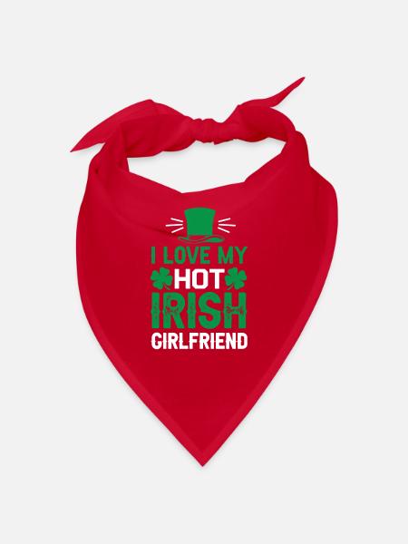 Ich liebe meine heiße irische Freundin - Bandana - Rot - Vorne