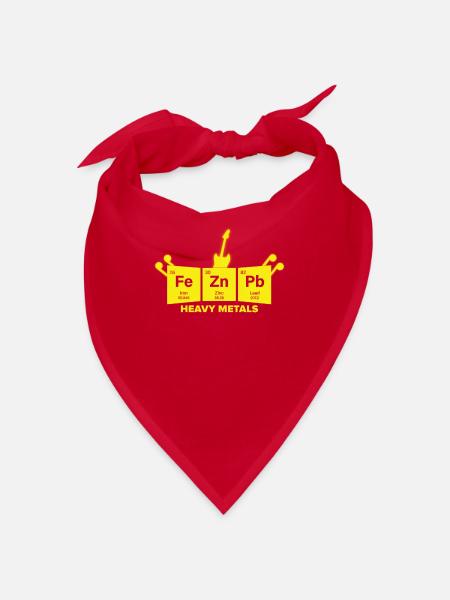 Heavy Metals Chemical Chemist Rock Quote Gift - Bandana - red - Front