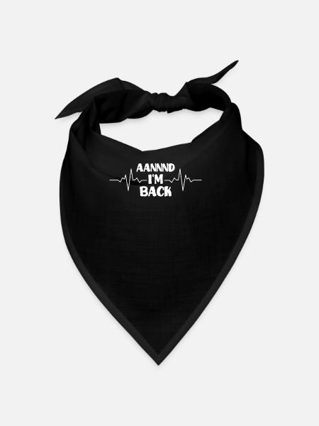 Herzinfarkt Herzoperation Herzkrank Bypass - Bandana - Schwarz - Vorne