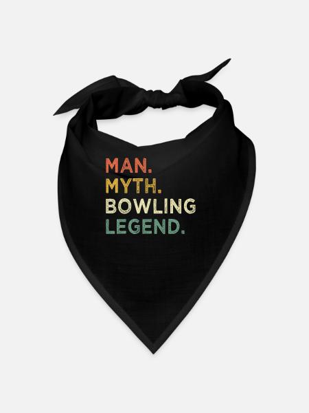 Bowling Cone Spareball Pins Ball Strike - Bandana - black - Front