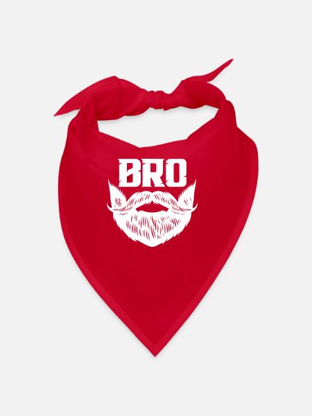 Vollbart und Bartträger Barthaare Schnauzbart - Bandana - Rot - Vorne