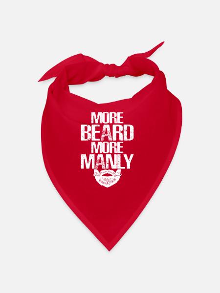 Vollbart und Bartträger Barthaare Schnauzbart - Bandana - Rot - Vorne