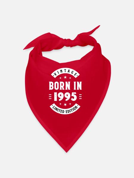 1995 - Year of construction 1995 - Born 1995 - Bandana - red - Front
