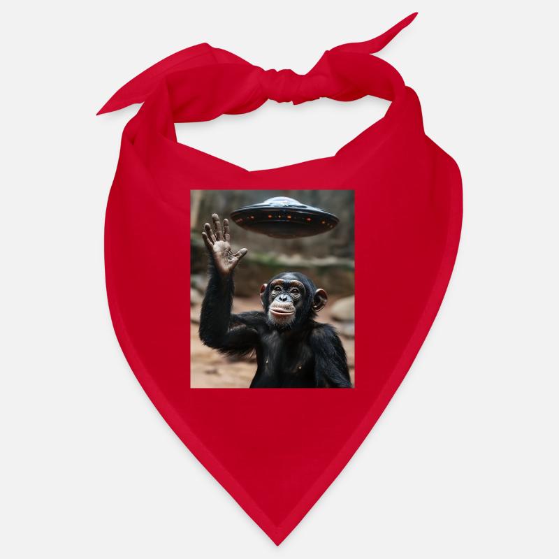 Chimpanzee Monkey UFO Bandana