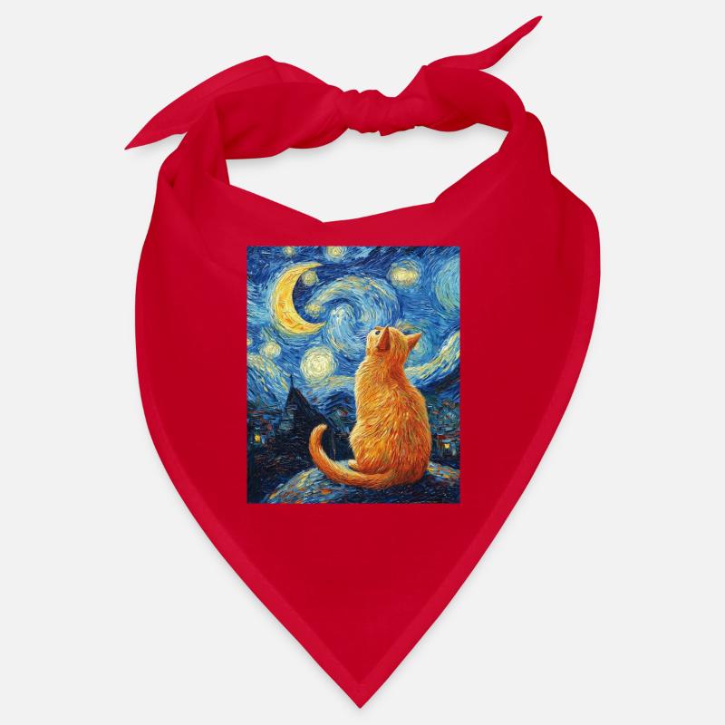 Chat à la Van Gogh Bandana