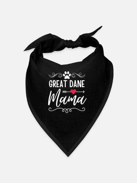 Great Dane Mama - Bandana - black - Front