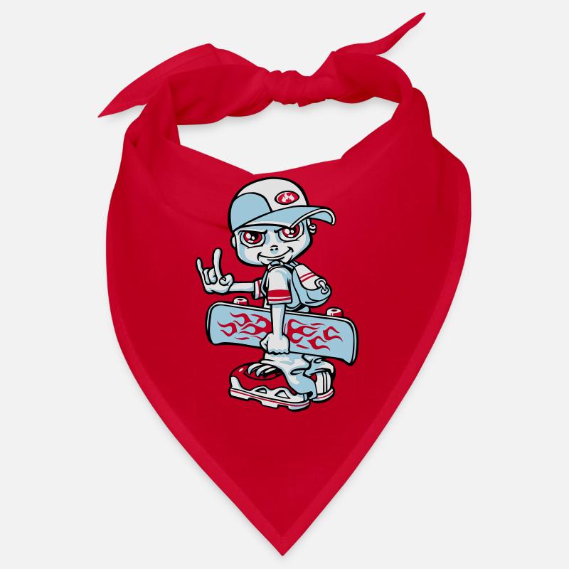 Garçon et son skateboard flex Bandana
