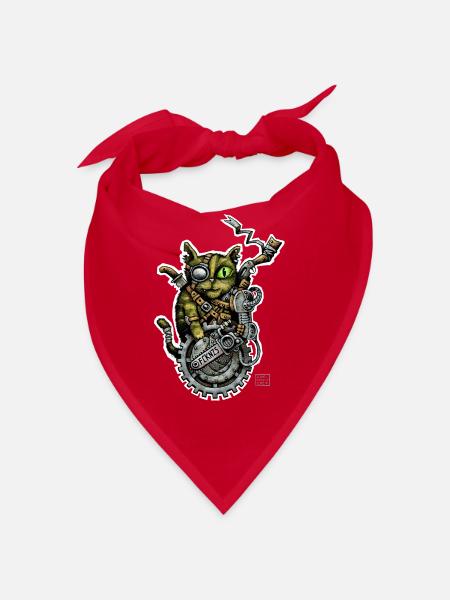 STEAMCATPUNX 01 - Bandana - Rot - Vorne