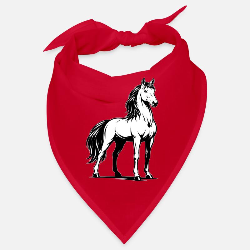 Pferd_stehend_Schwarz-White Bandana