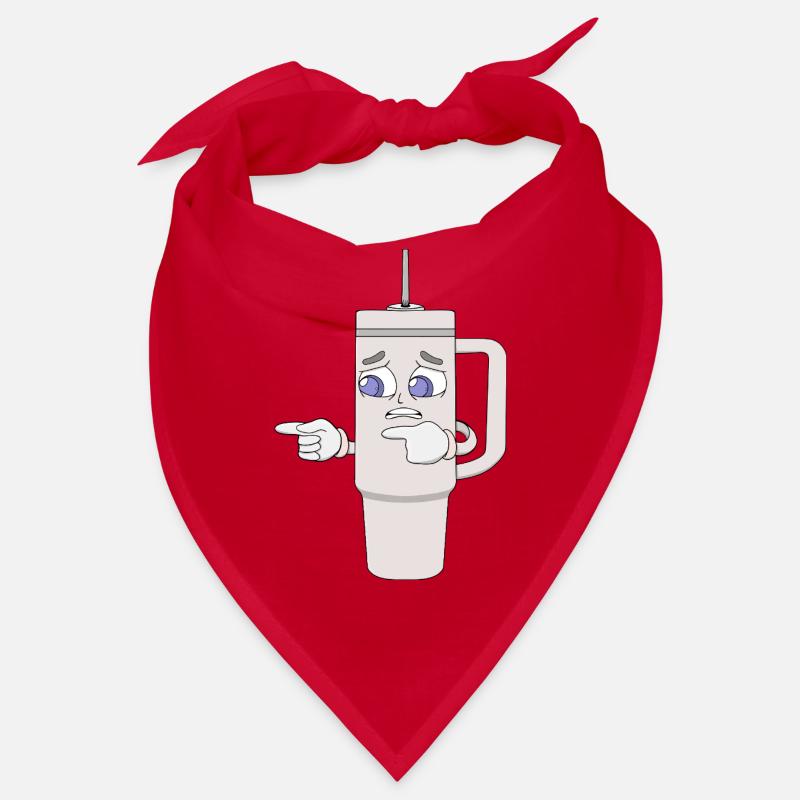 Besorgtes Shaker-Cup-Maskottchen Bandana