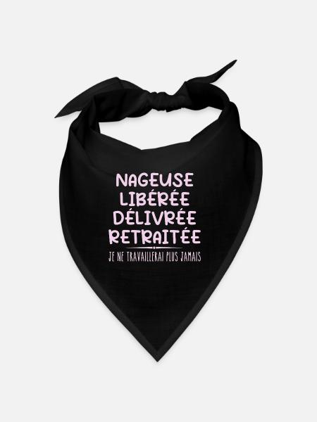 Schwimmer feiert Ruhestand mit Humorgeschenk - Bandana - Schwarz - Vorne
