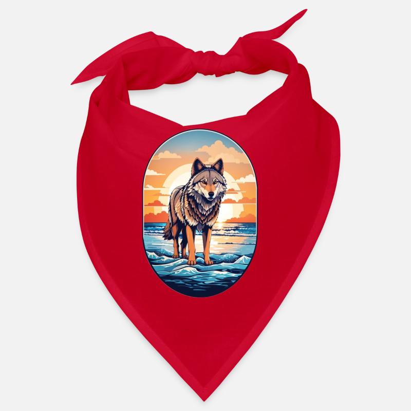 Loup sur la plage Bandana