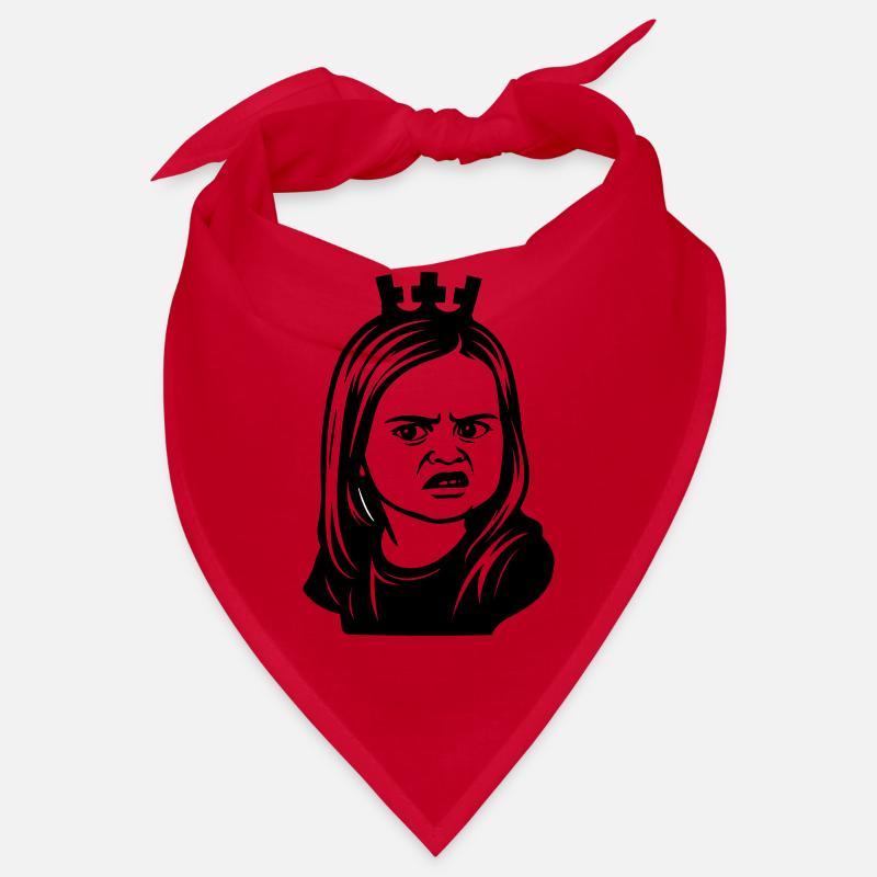 Skeptical meme girl with crown Bandana