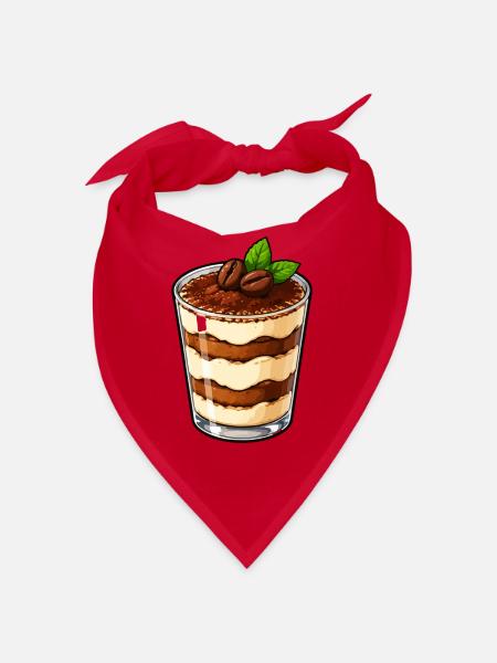 Tiramisu im Glas Kaffeecreme - Bandana - Rot - Vorne