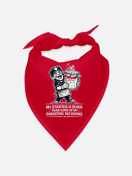 Mein Starter Älter Als Manche Elternentscheidung - Bandana - Rot - Vorne