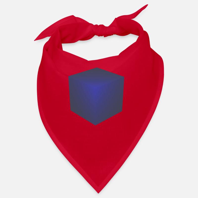 3d cube blue Bandana