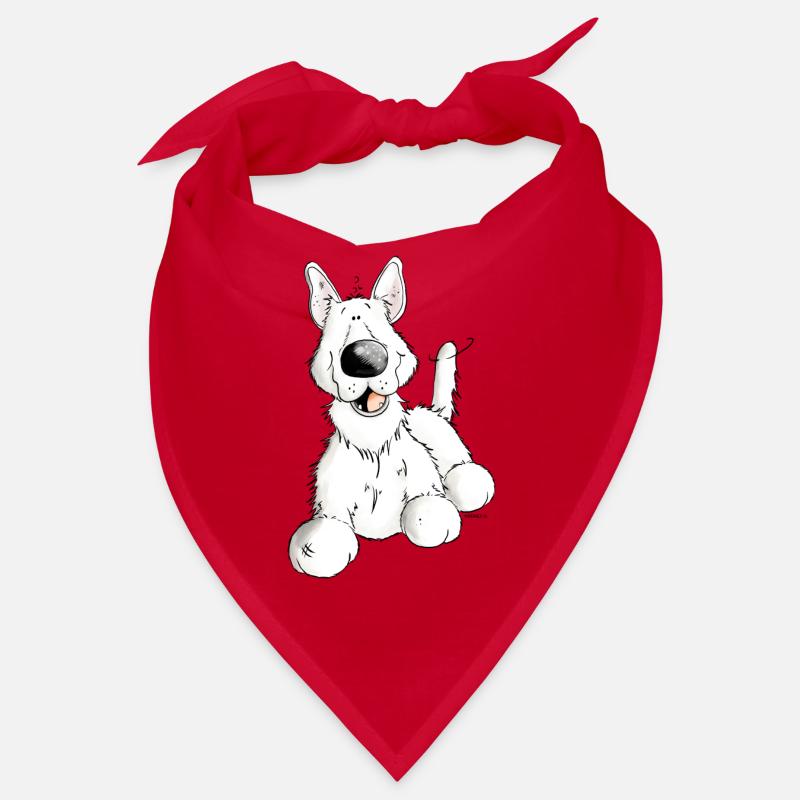 Weißer Deutscher Schäferhund - Weiß - Hund Bandana