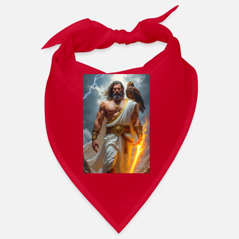 Zeus, bärtiger Gott, der einen Blitz hält, Sturm Bandana