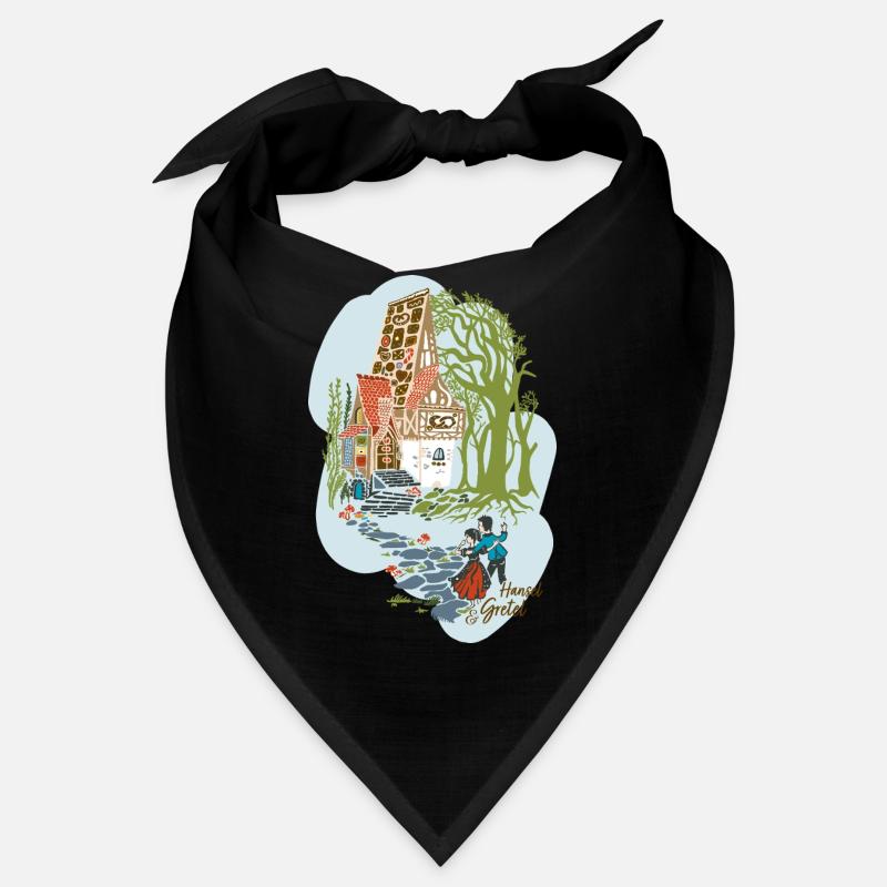 Hansel et Gretel devant la maison de la sorcière Bandana